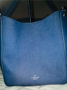 kate spade Leila Medium Triple Compartment Shoulder Bag in Denim.
